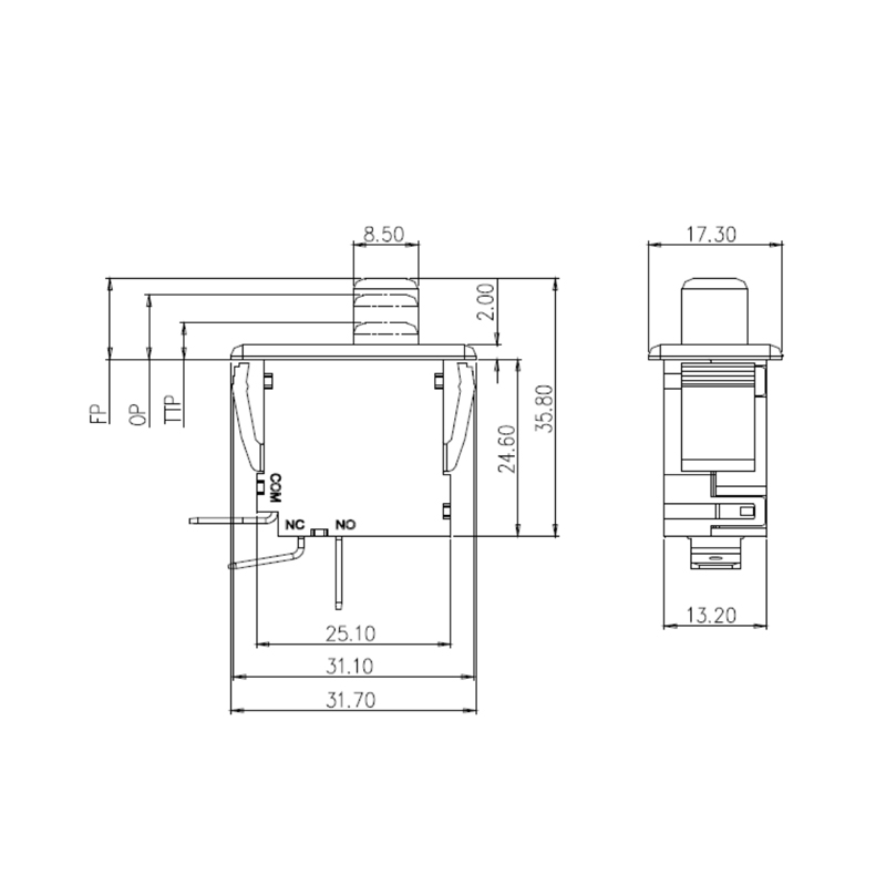 Toneluck Home Appliances Washing Machine Door Switch SPST NO 500gf